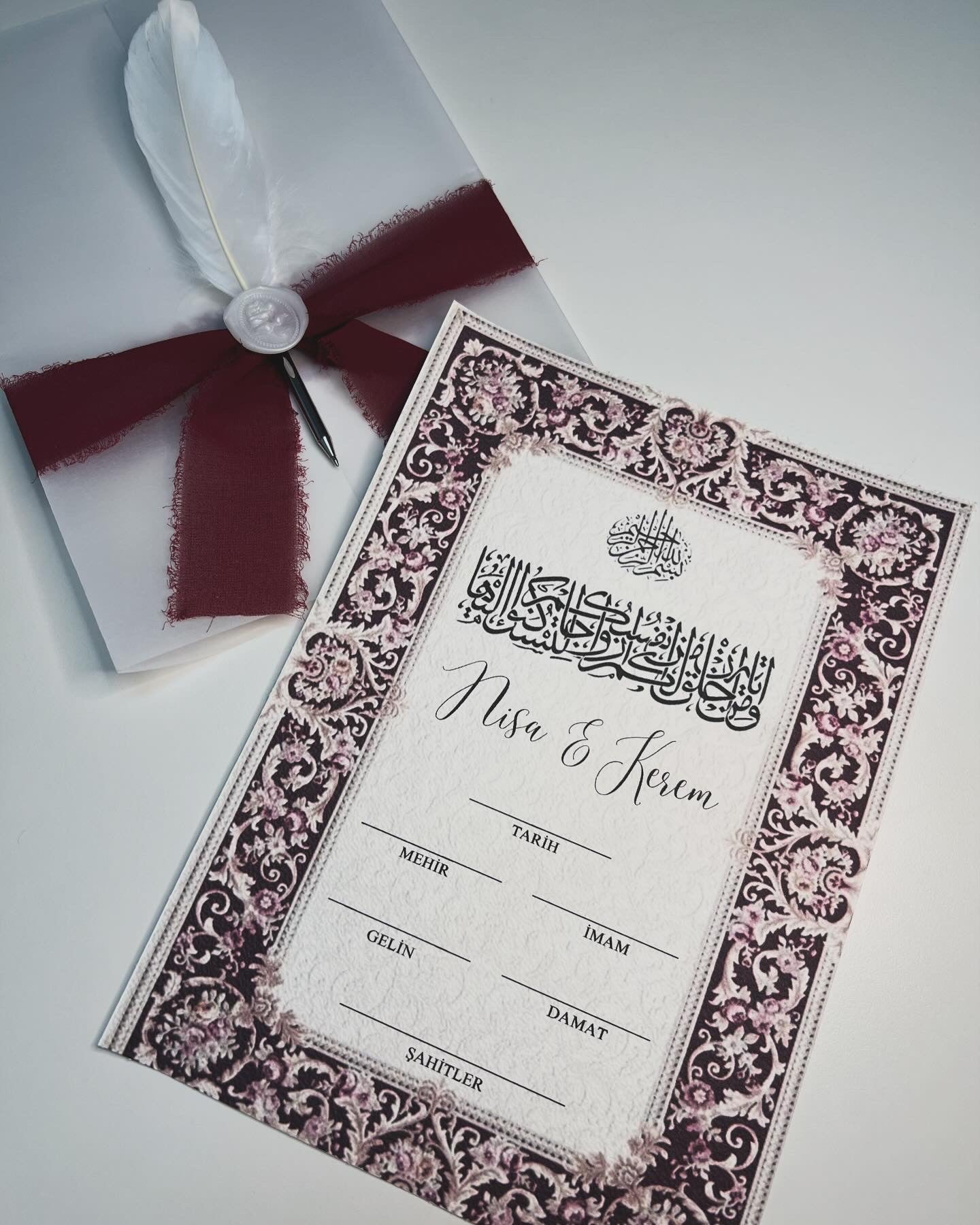 Islamische Eheurkunde - Dini Nikah Akdi