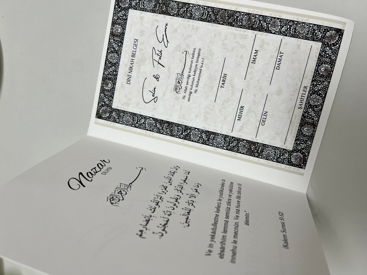 Islamische Eheurkunde - Dini Nikah Akdi